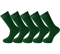 Mysocks Baumwollsocken für Herren und Damen - 5 Paar Multipack, Atmungsaktiv, Weich, Nahtlose Zehenpartie, Crew-Socken - Leicht, Sehr Dünn, Bequem, Einfarbig, Freizeitsocken Tannengrün, 41-46