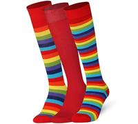 Mysocks Kniestrümpfe Damen Kniestrümpfe Herren - Unisex Knee High Socks Knie Strümpfe - Gekämmte Baumwolle Knie Strümpfe, 3 Paare Multi Design 05, 42-46