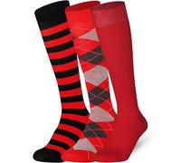 Mysocks Kniestrümpfe Damen Kniestrümpfe Herren - Unisex Knee High Socks Knie Strümpfe - Gekämmte Baumwolle Knie Strümpfe, 3 Paare Multi Design 08, 37-41