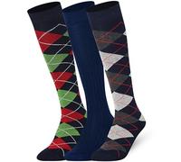 Mysocks Kniestrümpfe Damen Kniestrümpfe Herren - Unisex Knee High Socks Knie Strümpfe - Gekämmte Baumwolle Knie Strümpfe, 3 Paare Multi Design 02, 42-46