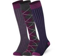 Mysocks Kniestrümpfe Damen Kniestrümpfe Herren - Unisex Knee High Socks Knie Strümpfe - Gekämmte Baumwolle Knie Strümpfe, 3 Paare Multi Design 12, 42-46