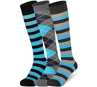 Mysocks Kniestrümpfe Damen Kniestrümpfe Herren - Unisex Knee High Socks Knie Strümpfe - Gekämmte Baumwolle Knie Strümpfe, 3 Paare Multi Design 03, 42-46