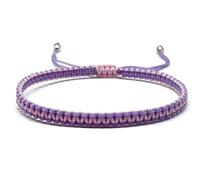 MYSTIC JEWELS - Armband Macrame - Kabbalah-Garn mit 2 Farben, Amulett, Schutz gegen böse Augen, Glück, Good Luck (Flieder - Rosa)