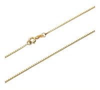 MYSTIC JEWELS Venezianerkette aus 925er-Sterlingsilber, vergoldet, 1 mm, feine, verstellbare minimalistische Halskette für Damen, 40 - 70 Centimeters, Sterling Silber Vergoldet, Kein Edelstein