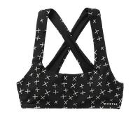 MYSTIC Lana Cross Bikini Top 34, black