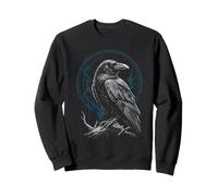 Mystischer Rabe Kompassrose Federkunst Sweatshirt