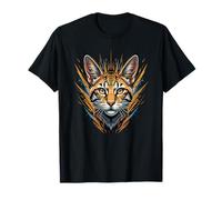 Mystisches Wildkatzenporträt, Fiery Feline Power, Ästhetik T-Shirt
