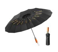 MYSUNBAR Regenschirm Groß Sturmfest, Regenschirm Holzgriff, Taschenschirm Automatik, Umbrella Windproof XXL Groß & Stabil für 2 Personen Damen & Herren