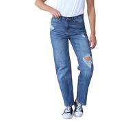 MYT Ladies Wide Leg High Waisted Distressed Jeans in Mid Blue EU 46 Normal / UK 18 Normal
