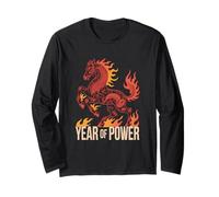 Mythischer Kirin Spirit Year of Power Feuer-Hengst Langarmshirt