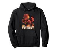 Mythischer Kirin Spirit Year of Power Feuer-Hengst Pullover Hoodie