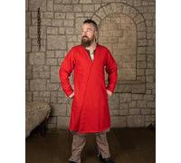 MYTHOLON Shapur Klappenrock Wolle rot, Wikinger Tunika, Mittelalter, LARP