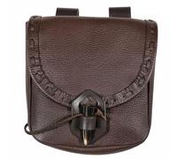 Mythrojan Gürteltasche Renaissance Kostüm Zubehör LARP Hüfttasche Cosplay Münzbörse, braunes leder (Braun) - 300239