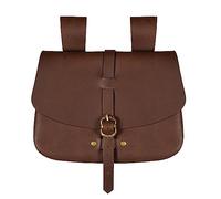 Mythrojan LARP Renaissance Mittelalter Schmuck Bauchtasche, Schokobraun, 6.2" x 7", Gürteltasche