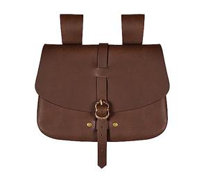 Mythrojan LARP Renaissance Mittelalter Schmuck Bauchtasche, Schokobraun, 6.2" x 7", Gürteltasche