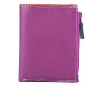 MYWALIT Bifold Wallet w/Double Zip Pouch, Sangria Multi