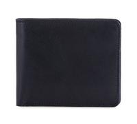 Mywalit Standard Geldbörse RFID Leder 11 cm black/blue (4006-138) schwarz