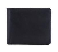 Mywalit Standard Geldbörse RFID Leder 11 cm black/blue (4006-138) schwarz