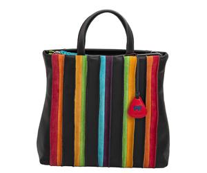 Mywalit Laguna Large Leather and Suede Shopper black