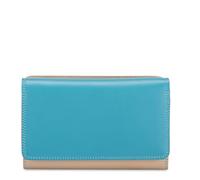 MyWalit Medium Tri-fold Geldbörse Leder 14 cm Blau Damen