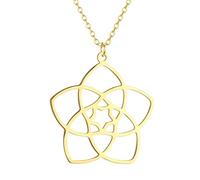 MYYCYCV Halskette Anhänger Elegante Venusblume Anhänger Halskette Frauen Vintage Ewige Liebe Ethnische Anhänger Halskette Geschenk Geschenk