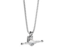 MYYCYCV Halskette Anhänger Kreativer Skateboard-Ständer Halskette Persönlichkeit männlich und weiblich Hipster springen Hip Hop Pullover Kette Accessoires Geschenk