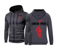 MYYLY Herren-Kapuzenpullover, Arbeitskleidung für Linkin Park,Sweatshirt, Pullover mit Reißverschluss, Jacke,Trainingsanzüge,3D-Druck, Kapuzenpullover für Herren,I-XXL