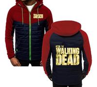 MYYLY Kapuzenpullover für Herren mit Reißverschluss für The Walking Dead“,warmes, leichtes Sweatshirt mit Kapuze und schmaler Passform,Jacke zum Gehen,Unisex,Laufsportjacke für Teenager,D-XXL