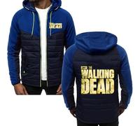 MYYLY Kapuzenpullover für Herren mit Reißverschluss für The Walking Dead“,warmes, leichtes Sweatshirt mit Kapuze und schmaler Passform,Jacke zum Gehen,Unisex,Laufsportjacke für Teenager,F-3XL