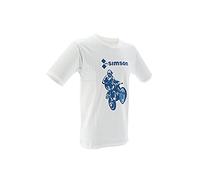 MZA T-Shirt, Farbe: weiß, Größe: XXL - Motiv: SIMSON Cross - 100% Baumwolle