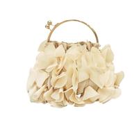 MZPOZB Blumen-Satin-Abend-Clutch for Damen | Rot/weiße Braut-Blumen-Hochzeits-Party-Geldbörsen, kleine Schulterhandtasche
