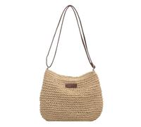 MZPOZB Korbtaschen Damen Stroh Damen Sommer Stroh Umhängetasche Frauen Strand Urlaub Einkaufen Gewebte Schulter Handtasche Geldbörsen for Frauen Taschen Handtaschen (Color : Beige)