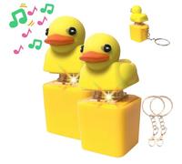 mzvoo 2pcs Duck Quacking Keychain Fidget Spielzeug,duckeys Quacking Fidget Toy with Lights,quacking Fidget Toy Duck,Duck Fidget Keychain,duckeys Keycap Schlüsselanhänger,quacking Duck Fidget Toy