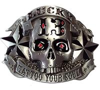n a Buckle Lucky 13 Skull, Tattoo your soul, Gambler, Poker, Gürtelschnalle Rockabilly