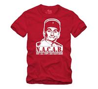 N.A.C.A.B. - T-Shirt Louis de Funes Balduin Le Gendarme de Saint Tropez (M, Rot)