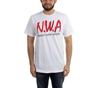 N.W.A Männer Logo Dope T-Shirt, Small, White