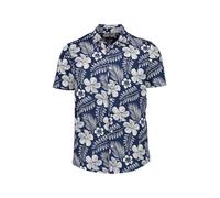 N.Z.A. Kurzarmhemd Herren Slim Fit Kurzarm blau, M