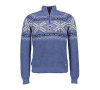 N.Z.A. Pullover Herren Slim Fit Baumwolle blau Norweger, XXL