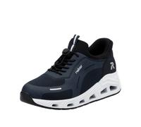 Slip-On Sneaker RIEKER SPORT "Ready2GO", Damen, Gr. 42, blau (nachtblau), Lederimitat, Textil, unifarben, casual, Schuhe, Freizeitsneaker, Halbschuh, Schlupfschuh mit Schnellverschluss (96458704-42) n