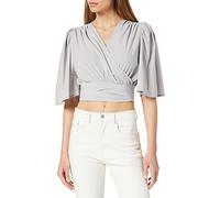 NA-KD Damen Flowy Wickelbluse Gr. 62, hellblau