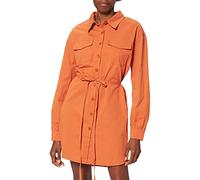 NA-KD Damen Oversized Belted Shirt Hemd, Orange, 32 EU