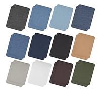 Naapesi 24 Stück Jean-Flicken zum Aufbügeln, Stärkster Kleber Patch Sticker, Baumwolle Reparaturflicken, Verschiedene Blautöne Reparatur Dekorationsset für Jeans Kleidung Kindern Erwachsenen