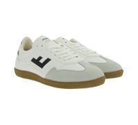 nachhaltige FLAMINGOS LIFE Burela Slim Damen und Herren City-Schuhe vegane Low-Top Sneaker Made in Portugal Vanille/Schwarz 40