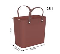 Nachhaltige Rotho Multibag ALBULA 25L Ocean-Bound Plastic Tragetasche Einkaufskorb 7670987 Rot