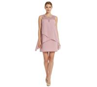 nachhaltiges Damen Sommer-Kleid mit Spitzendetails und Pailletten Mini-Kleid Chiffon-Kleid Business-Kleid 965847 Rosa 32/34