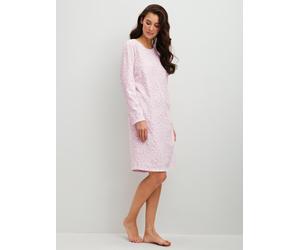 Nachthemd CALIDA "Blooming Nights", Damen, Gr. M (44/46), N-Gr, fragrant lila, Single Jersey, Obermaterial: 100% Baumwolle, bequem kniefrei, Rundhals, Kleider Nachthemd, Allover-Print, Pure Cotton, La