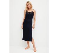CALIDA Elegant Dreams Nachthemd Damen, mit Spaghettiträger, spitzenverzierter V-Ausschnitt, weich und fließend, Länge 125cm