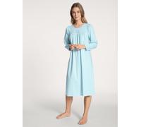 Nachthemd CALIDA "Soft Cotton" Gr. S (40/42), N-Gr, blau (hellblau) Damen Kleider Nachthemden Schlafhemd ca. 110 cm lang, Comfort Fit, Raglanschnitt (36185658-S)