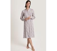 Nachthemd CALIDA "Soft Cotton", Damen, Gr. XS (36/38), N-Gr, rosa (blush flower), Interlock, Obermaterial: 100% Baumwolle, gemustert, comfort fit kniebedeckend, ohne Ausschnitt, Kleider Nachthemd, mit