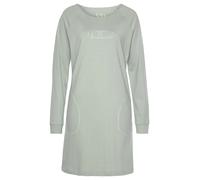 Nachthemd, Damen, Gr. 44/46, N-Gr, jade, Single Jersey, Obermaterial: 50% Baumwolle, 50% Viskose, VIVANCE DREAMS BY LASCANA, unifarben, Basic, bequem kurz, Rundhals, Raglanärmel Rippbündchen, Kleider